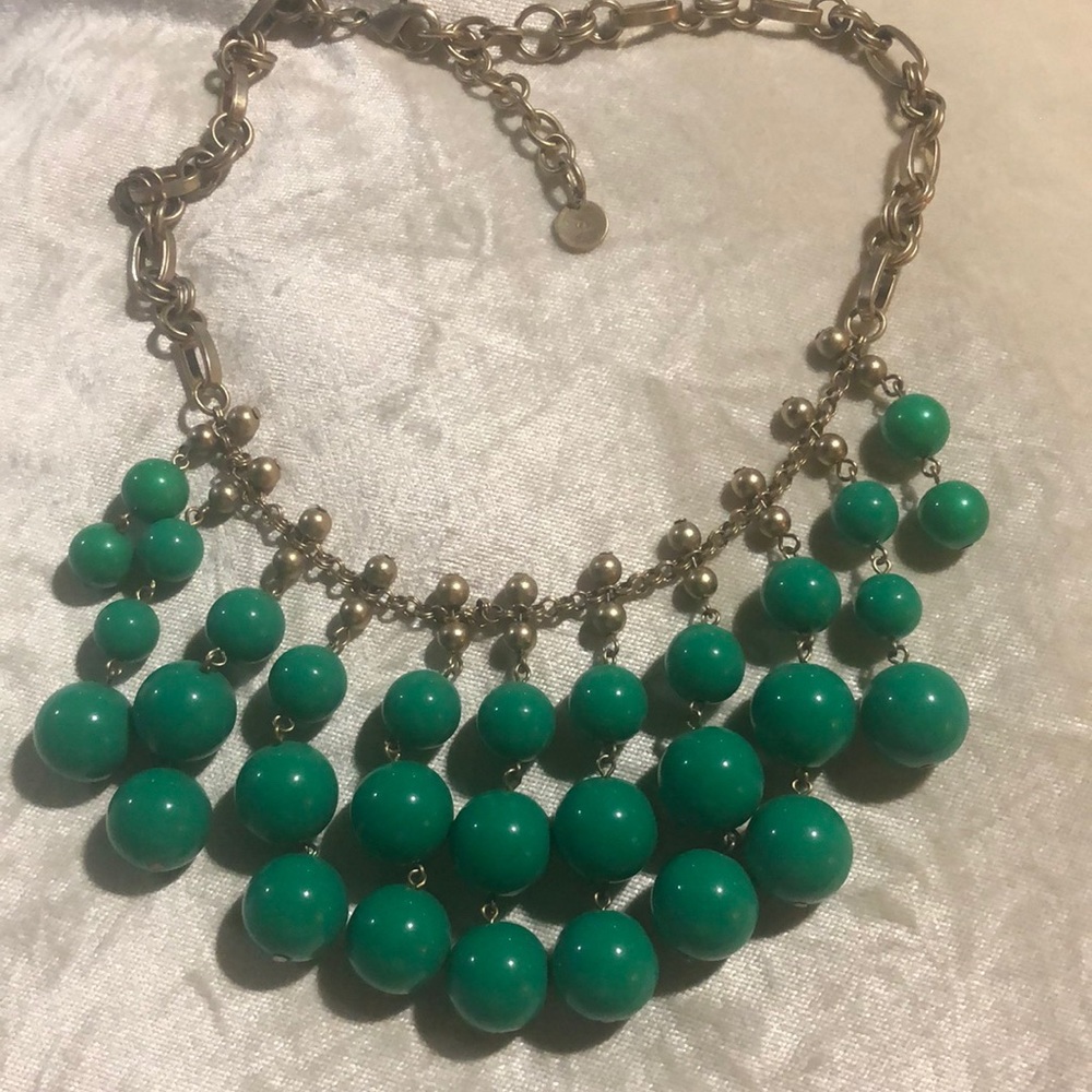 Stella & Dot Jolie Green Beaded Necklace
